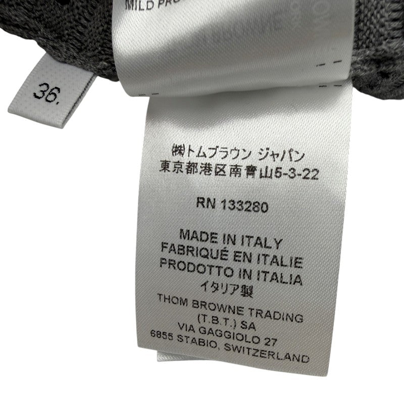 トムブラウン ノースリーブ トップス コットン グレー レディース 