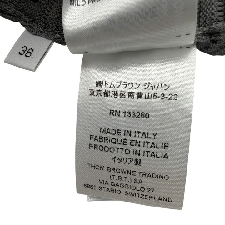 トムブラウン ノースリーブ トップス コットン グレー レディース 