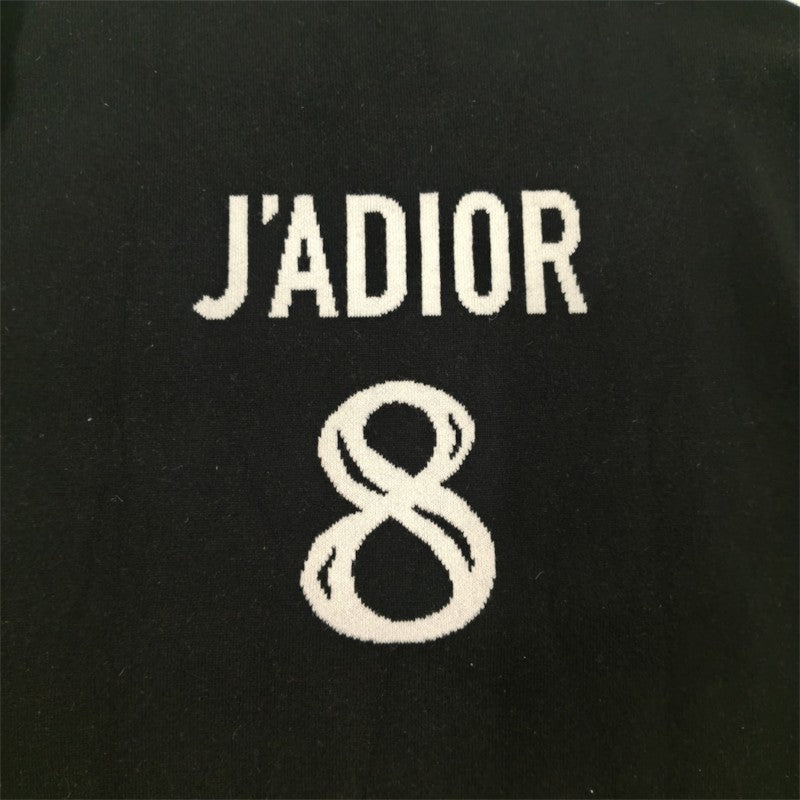 ディオール J’ADIOR8 カシミヤ ニットセーター ブラック/ホワイト 