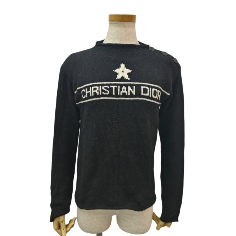 ディオール DIOR カシミヤロゴ ニットセーター 黒 
