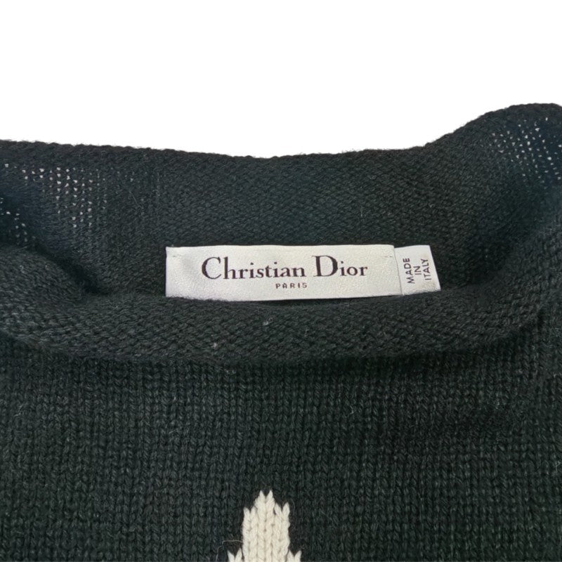 ディオール DIOR カシミヤロゴ ニットセーター 黒 