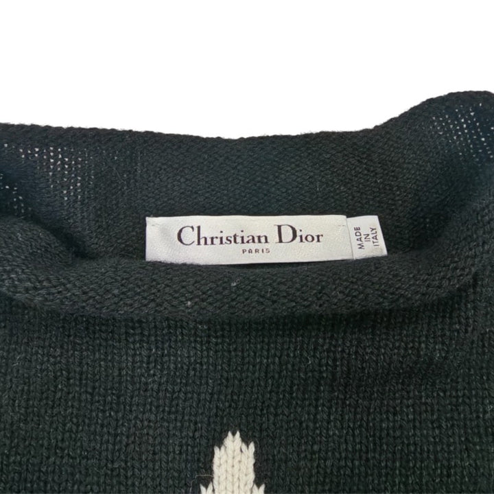 ディオール DIOR カシミヤロゴ ニットセーター 黒 