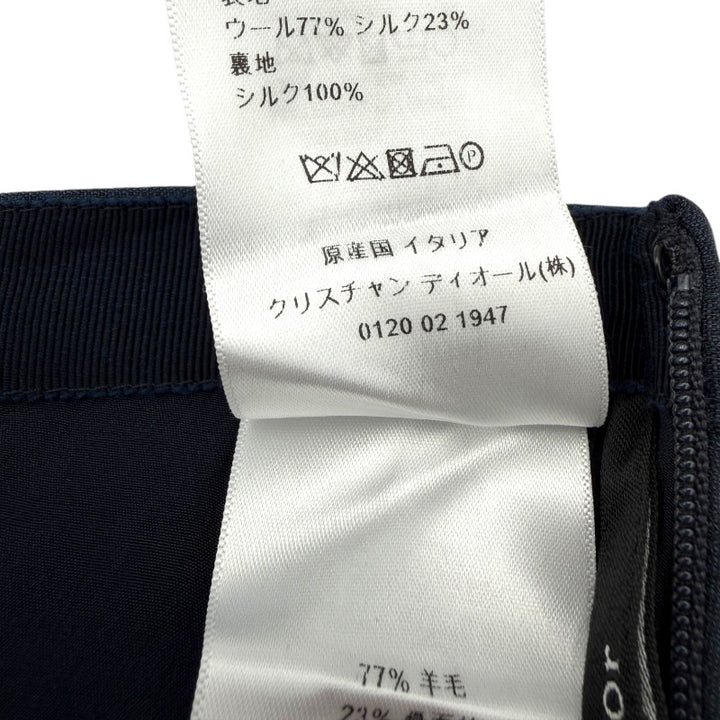 ディオール スカート ウール ネイビー レディース 