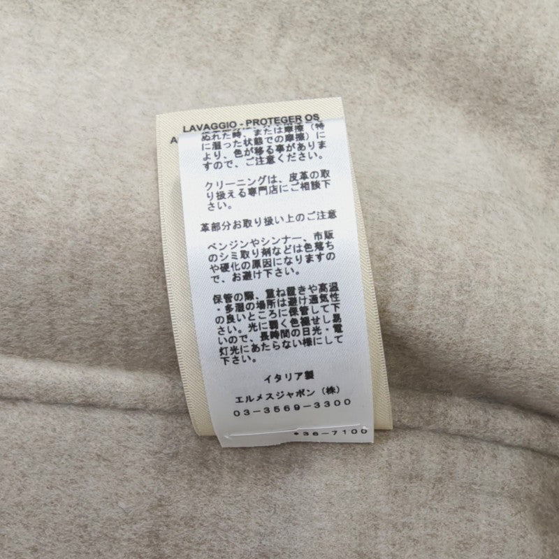 エルメス ハーフコート カシミヤ ベージュ レディース 
