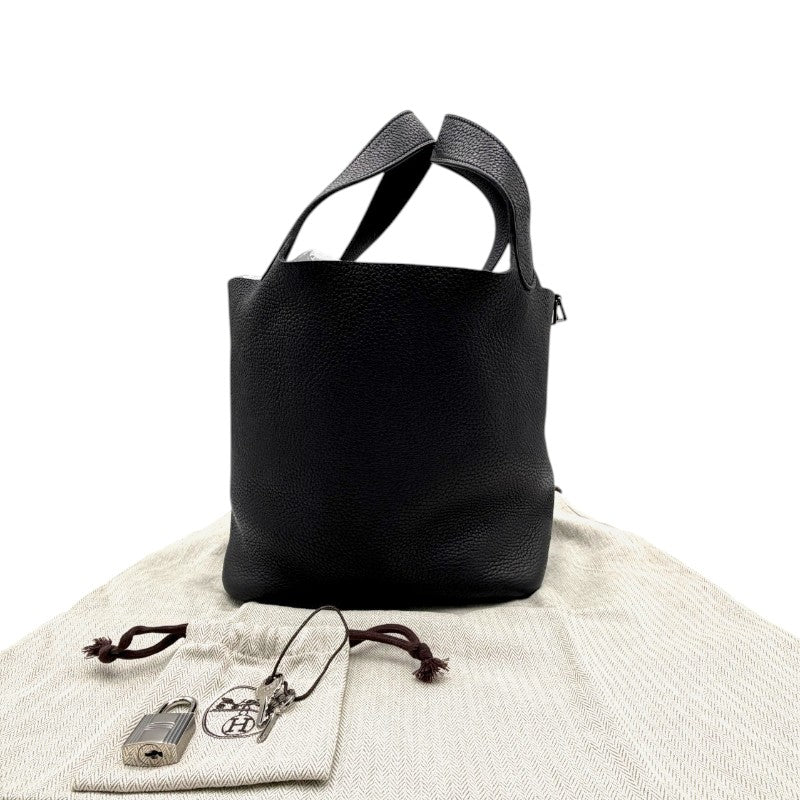 エルメス ピコタンロック MM 22 トリヨン ブラック シルバー金具 A刻印