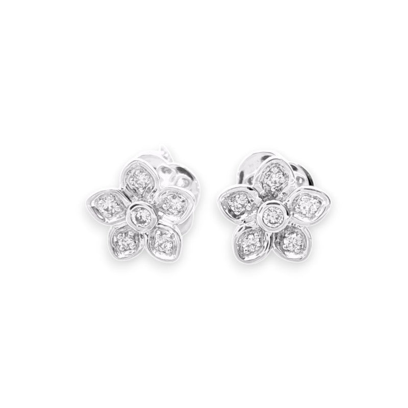 グラフ ワイルドフラワー プティ パヴェ ダイヤモンド スタッドイヤリング ピアス 0.08ct WG
