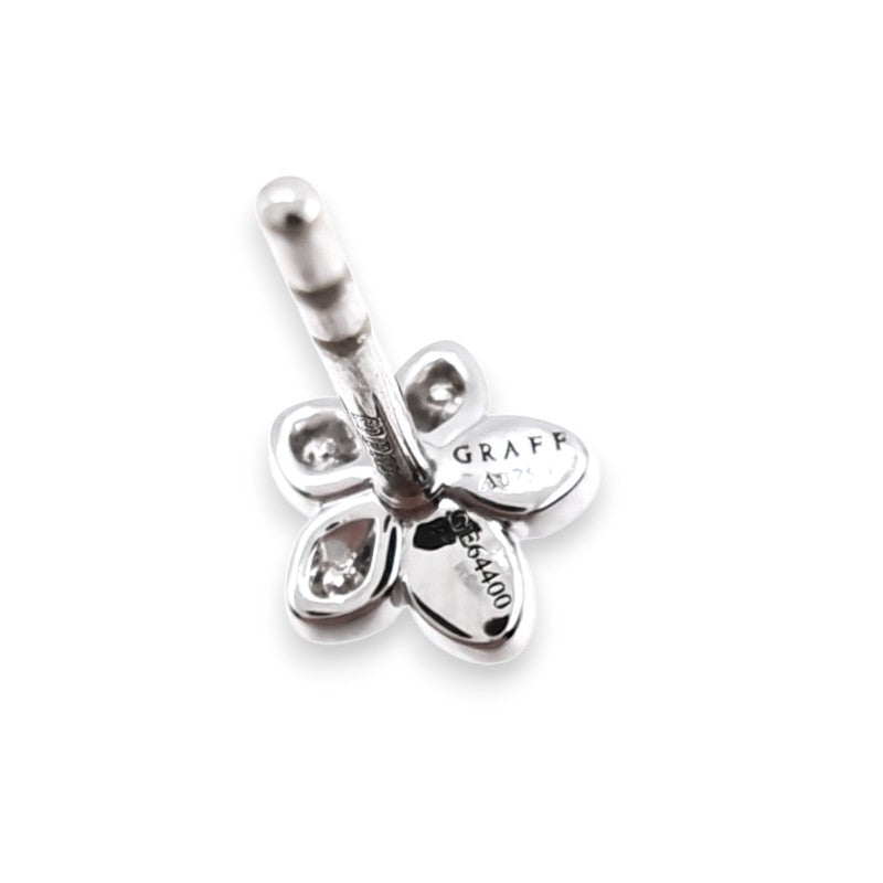 グラフ ワイルドフラワー プティ パヴェ ダイヤモンド スタッドイヤリング ピアス 0.08ct WG