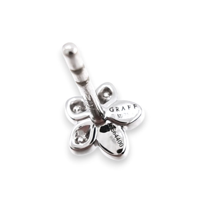 グラフ ワイルドフラワー プティ パヴェ ダイヤモンド スタッドイヤリング ピアス 0.08ct WG