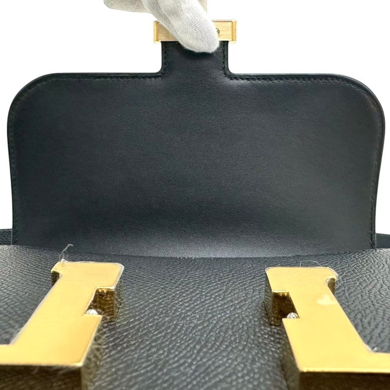 エルメス コンスタンス ミニ 18 ミロワール エプソン ブラック ゴールド金具 W刻印