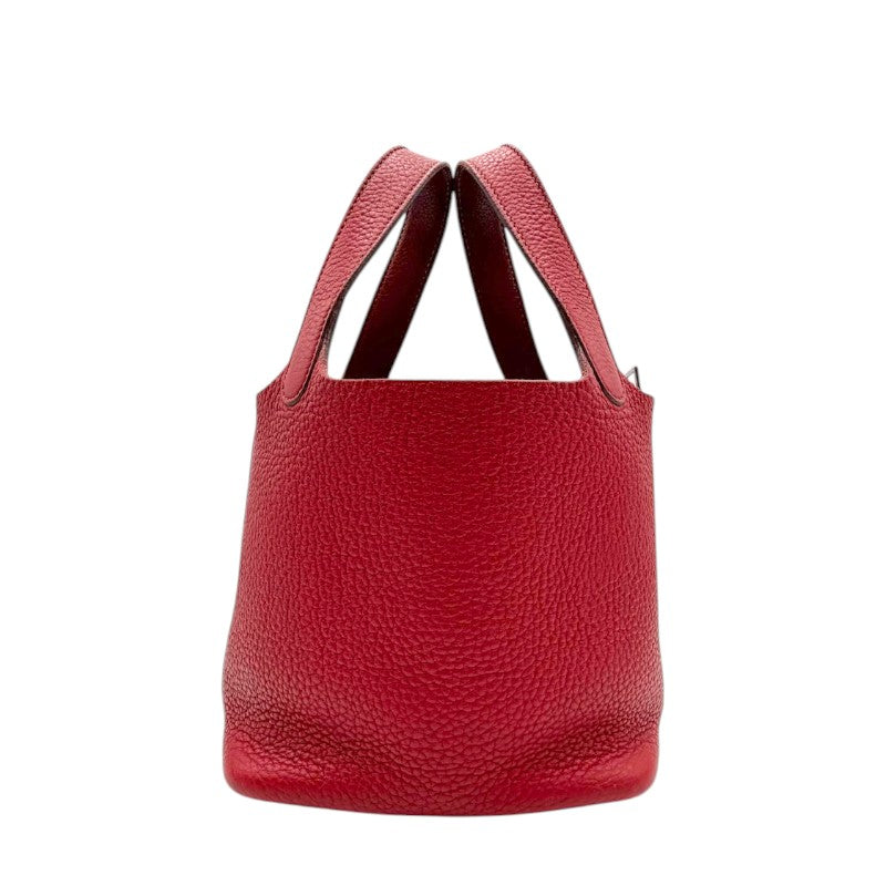 エルメス ピコタンロック PM 18 トリヨン ルージュガランス シルバー金具 □L刻印