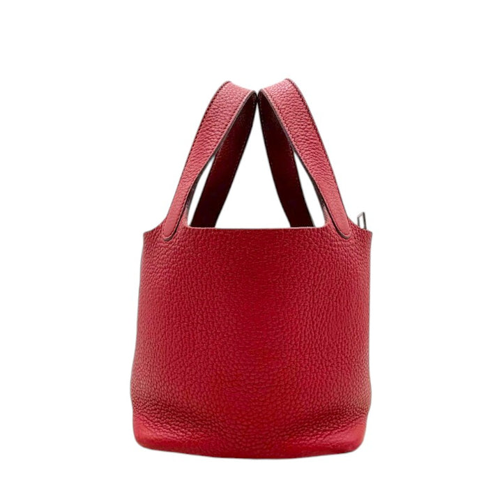 エルメス ピコタンロック PM 18 トリヨン ルージュガランス シルバー金具 □L刻印