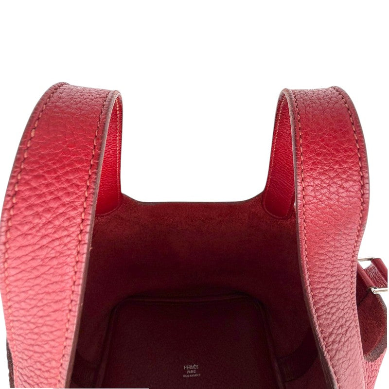エルメス ピコタンロック PM 18 トリヨン ルージュガランス シルバー金具 □L刻印