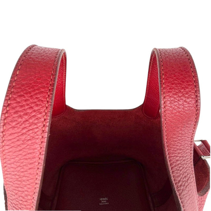 エルメス ピコタンロック PM 18 トリヨン ルージュガランス シルバー金具 □L刻印