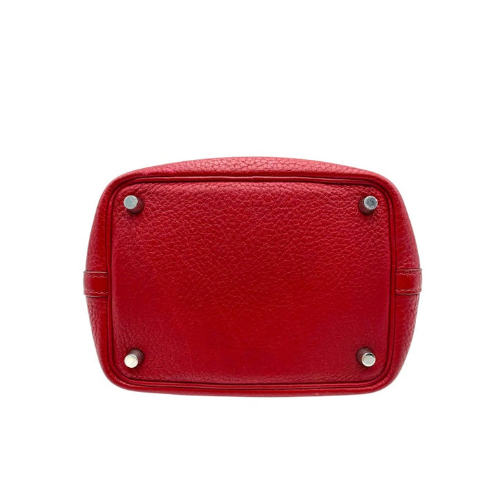エルメス ピコタンロック PM 18 トリヨン ルージュガランス シルバー金具 □L刻印