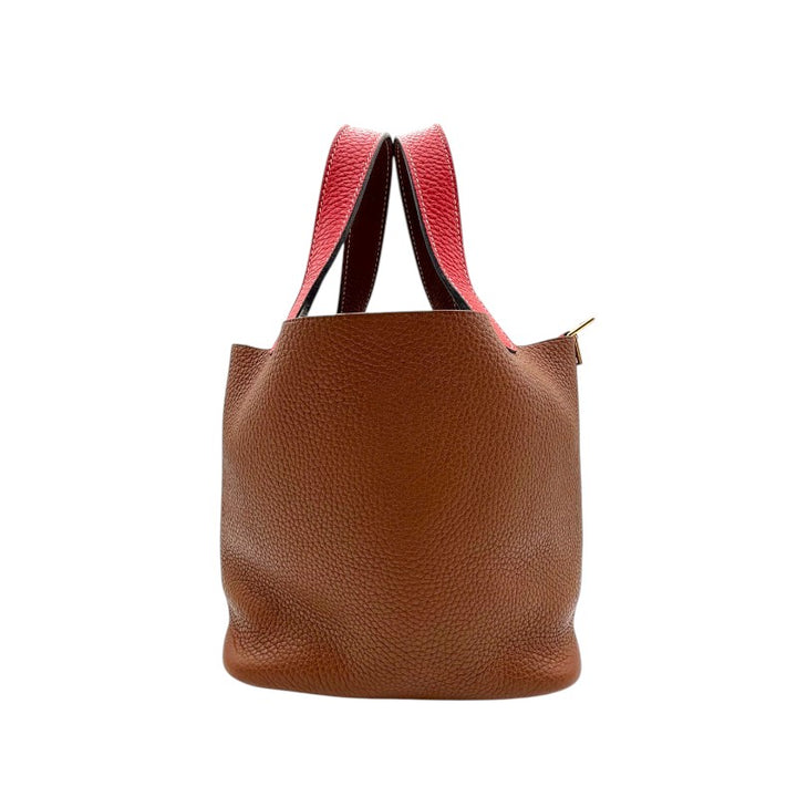 エルメス ピコタンロックPM 18 カザック ゴールド/ルージュクー ゴールド金具 D刻印 カデナなし