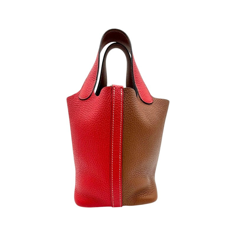 エルメス ピコタンロックPM 18 カザック ゴールド/ルージュクー ゴールド金具 D刻印 カデナなし