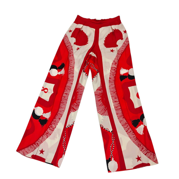 エルメス シルクパンツ レッド レディース 