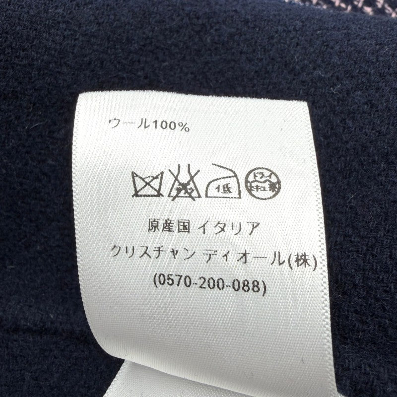 ディオール ワンピース ツイード ネイビー/ピンク レディース 