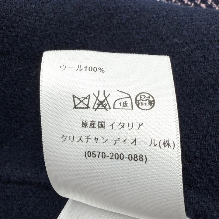 ディオール ワンピース ツイード ネイビー/ピンク レディース 
