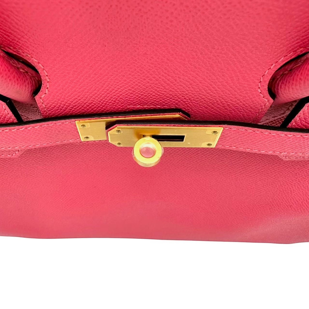 エルメス バーキン30 パーソナル エプソン ローズアザレ/グリムエット マットG金具 A刻印