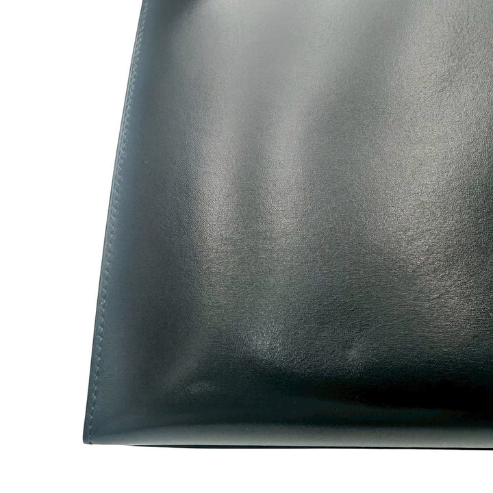エルメス ケリー32 外縫い ボックスカーフ ブラック ゴールド金具 〇W刻印