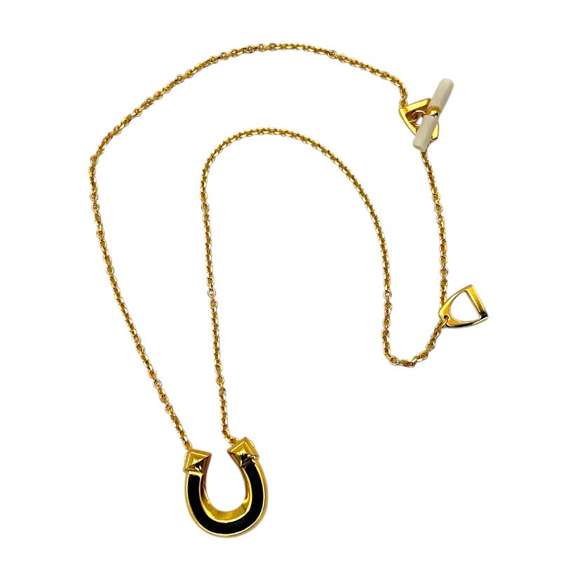 エルメス ジョケットPM ネックレス ブラック/ゴールド金具