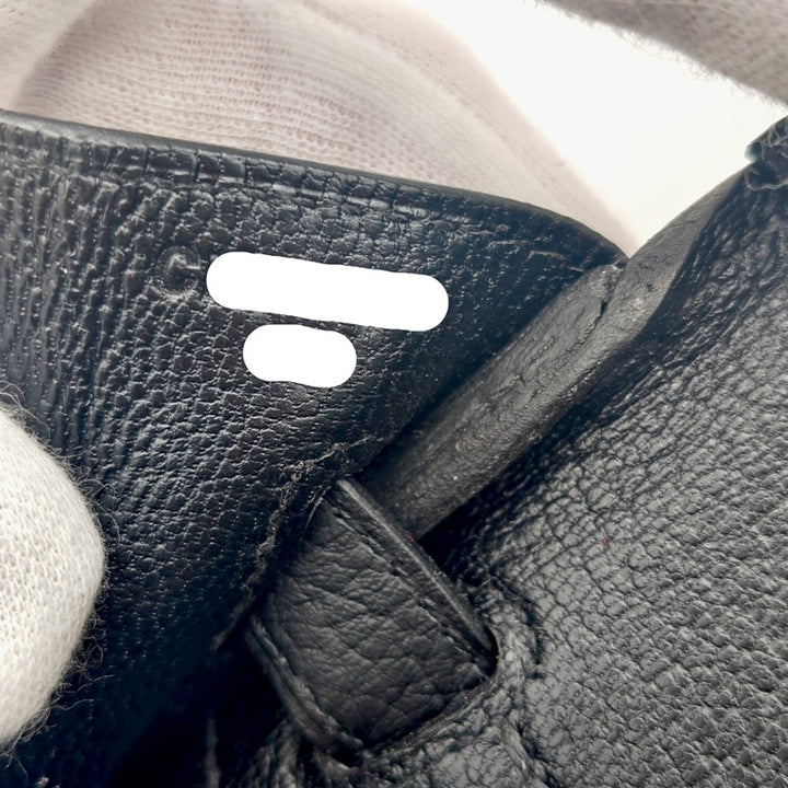 エルメス バーキン25 トゴ ブラック シルバー金具 C刻印