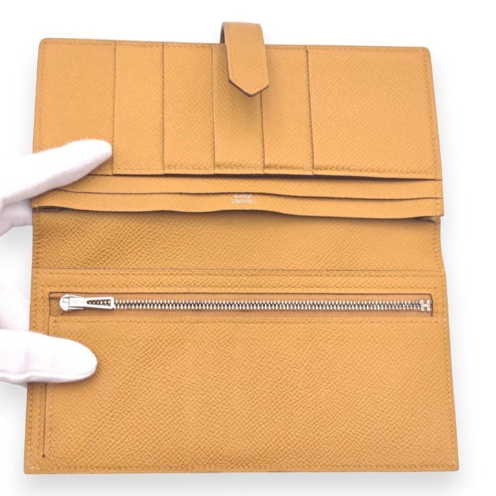 エルメス ベアンスフレ 長財布 エプソン セサミ シルバー金具 Y刻印