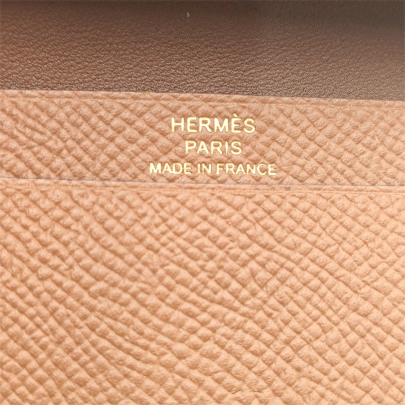 エルメス ベアンミニ コインケース付き エプソン ゴールド ゴールド金具 D刻印