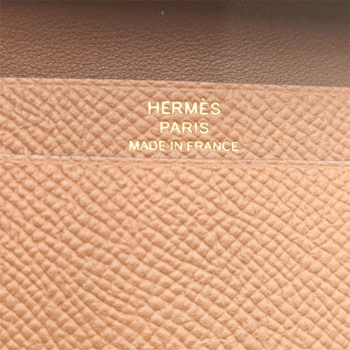 エルメス ベアンミニ コインケース付き エプソン ゴールド ゴールド金具 D刻印