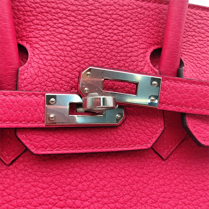 エルメス バーキン25 トゴ ローズメキシコ シルバー金具 W刻印