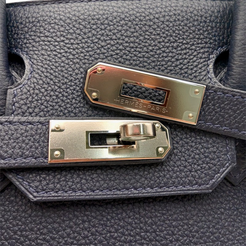 エルメス バーキン30 トゴ ブルーニュイ シルバー金具 D刻印