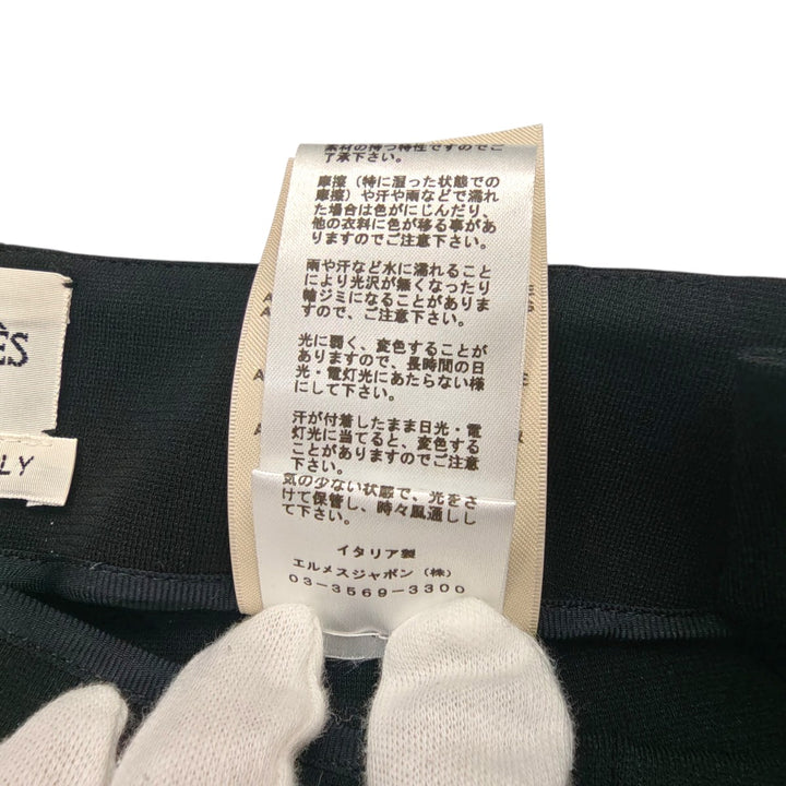 エルメス ミラノジャージーストレート パンツ ブラック レディース 