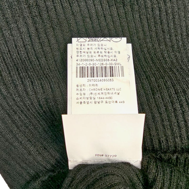 クロムハーツ タートルネック カシミヤニット ハイネック ブラック Sサイズ レディース