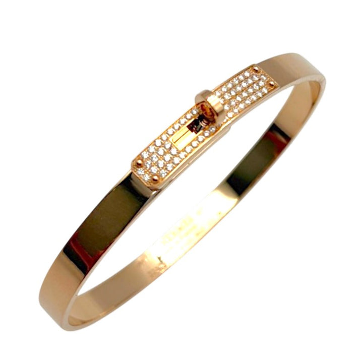 エルメス ケリー PM ブレスレット バングル ダイヤ0.36 ct K18PG H110013B 00SH