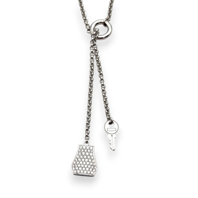 エルメス ケリー・クロシェット PM ネックレス ダイヤ 0.53ct WG H221205B
