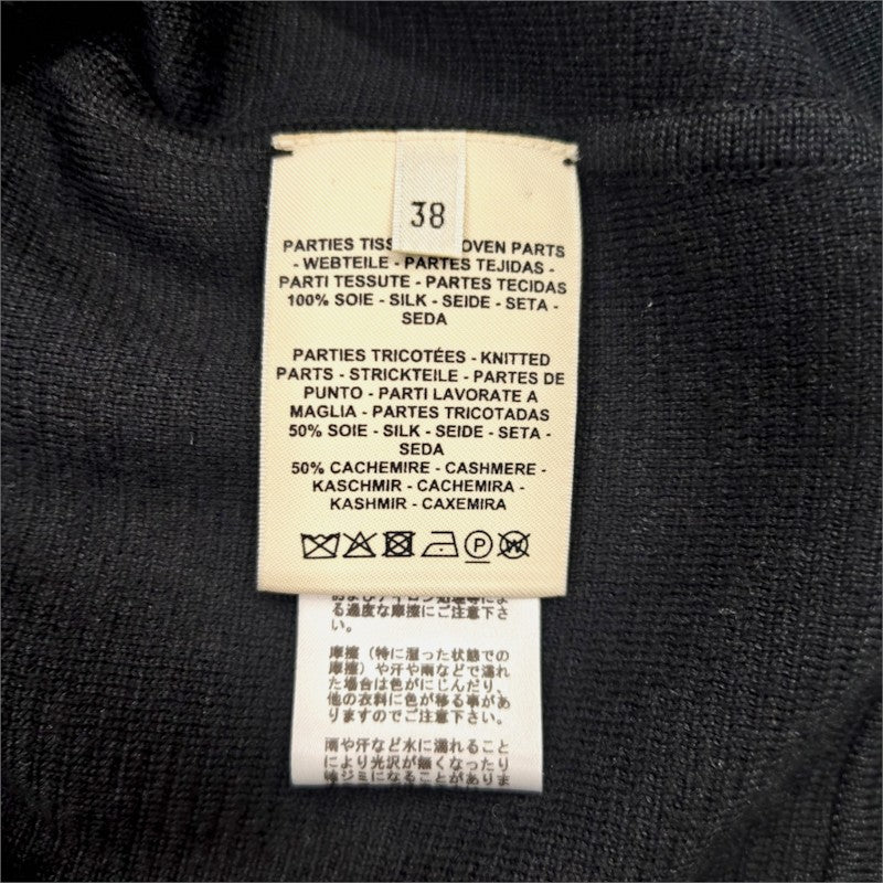 エルメス ツイルレーヌ 襟付きニットカーディガン カシミヤ/シルク 2E2804D6 