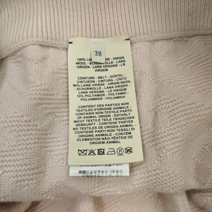 エルメス リブニットパンツ ヴァージンウール ピンク 2E2411DE 