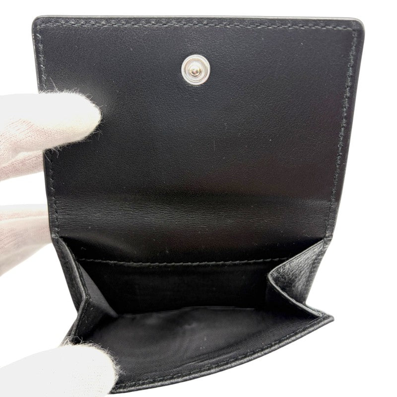 プラダ 3つ折り財布 トライアングルロゴ レザー ブラック 2MH042