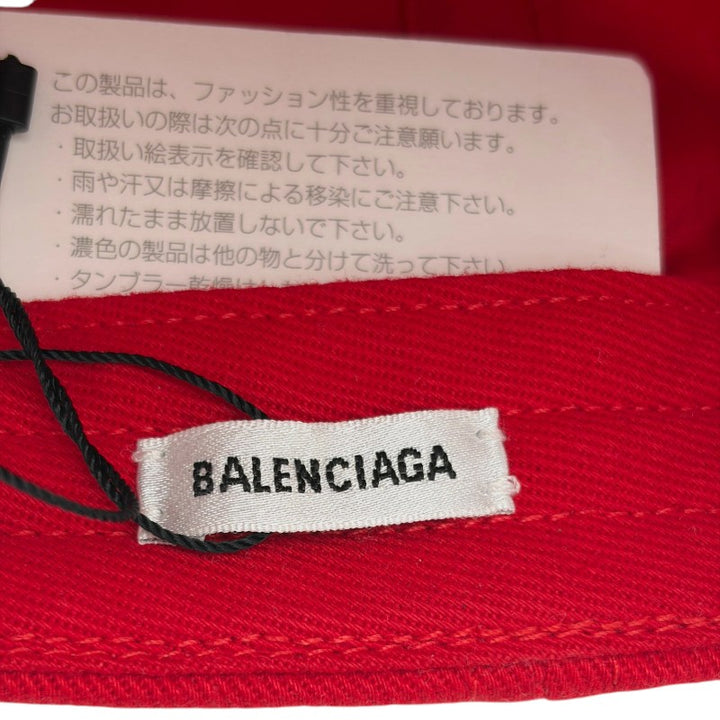 バレンシアガ GYM WEAR キャップ コットン レッド Lサイズ
