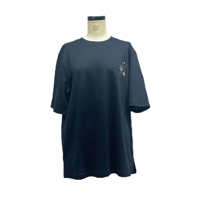 HERMES / エルメス　Tシャツ ミニレザーパッチ《シュヴォー・アン・シンメトリー》