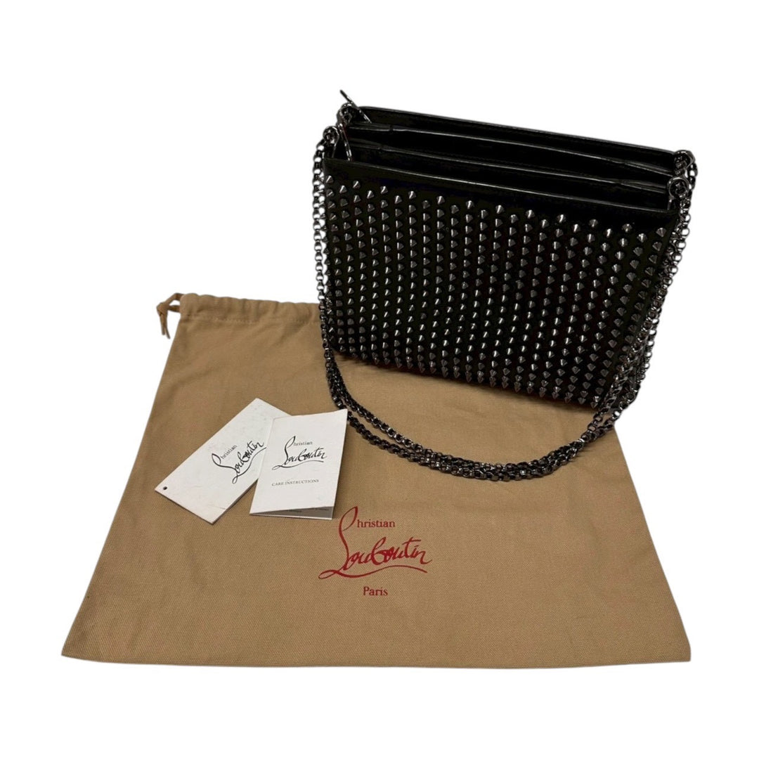 Christian Louboutin / クリスチャン ルブタン　スパイクスタッズ チェーンショルダーバッグ ブラック