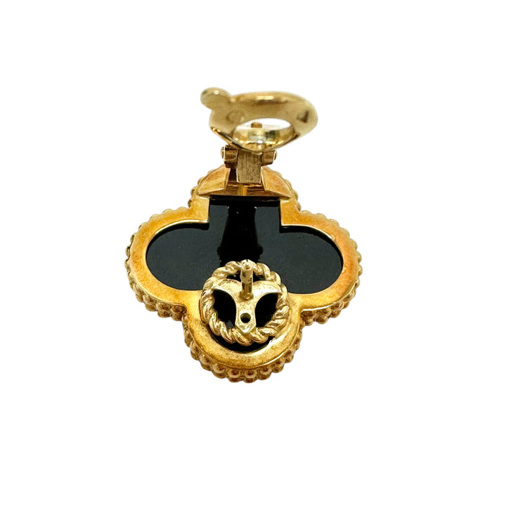 Van Cleef &amp; Arpels / ヴァンクリーフ ヴィンテージ アルハンブラ ピアス YG/オニキス VCARA44300