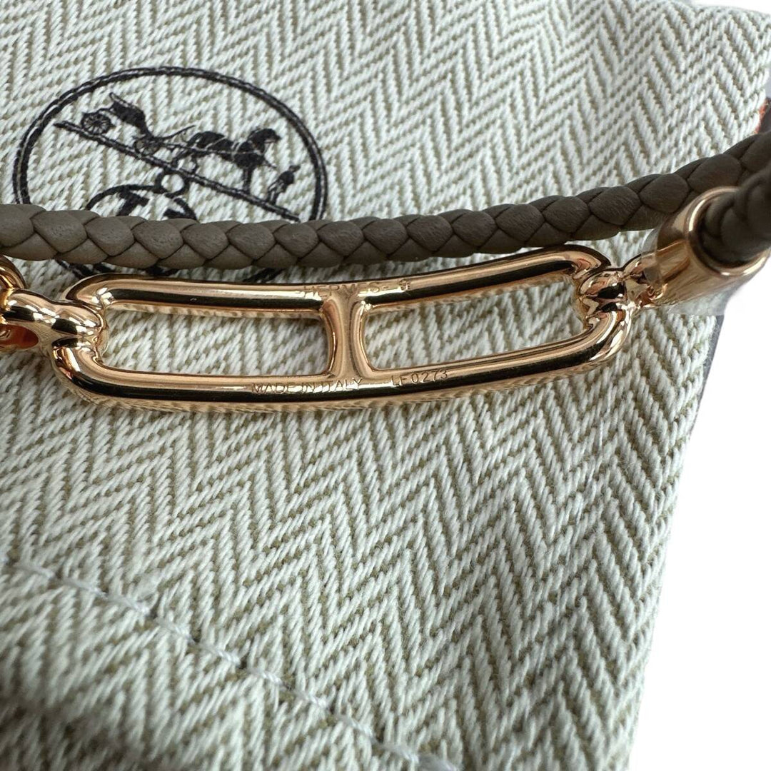 HERMES / レザーブレスレット《Roulis》ドゥブルトゥール