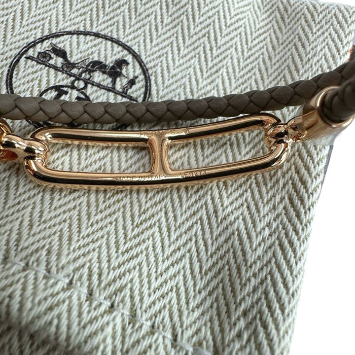 HERMES / レザーブレスレット《Roulis》ドゥブルトゥール