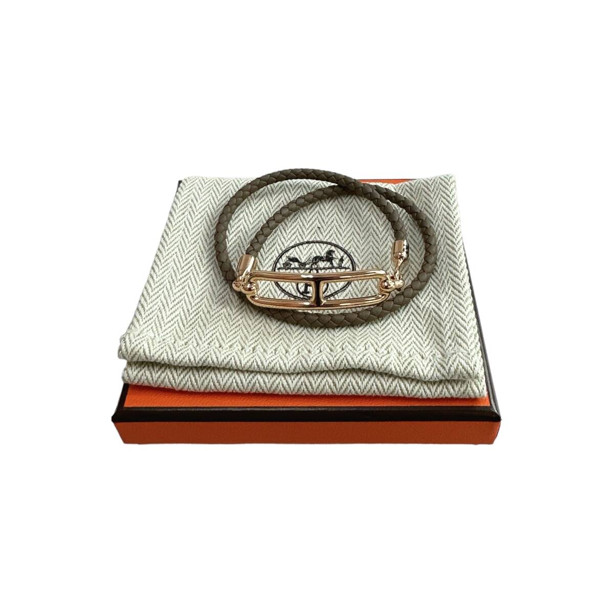 ☆HERMES エルメス ブレスレット レザー ラニエール チョーカー 革紐