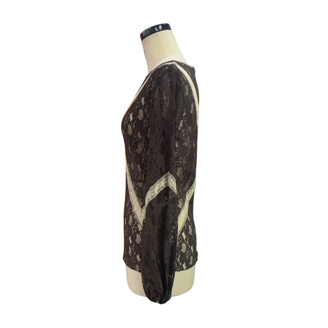 ALESSANDORO DELL ACQUA / レース生地長袖トップス L