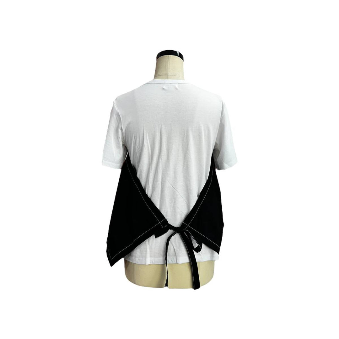 LANVIN EN BLEU / リボン風装飾付きTシャツ 38