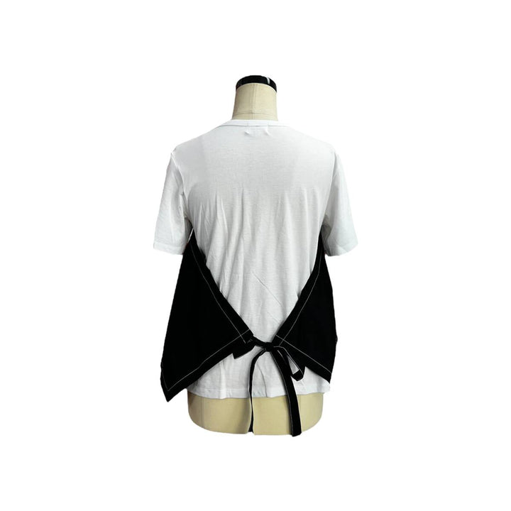 LANVIN EN BLEU / リボン風装飾付きTシャツ 38
