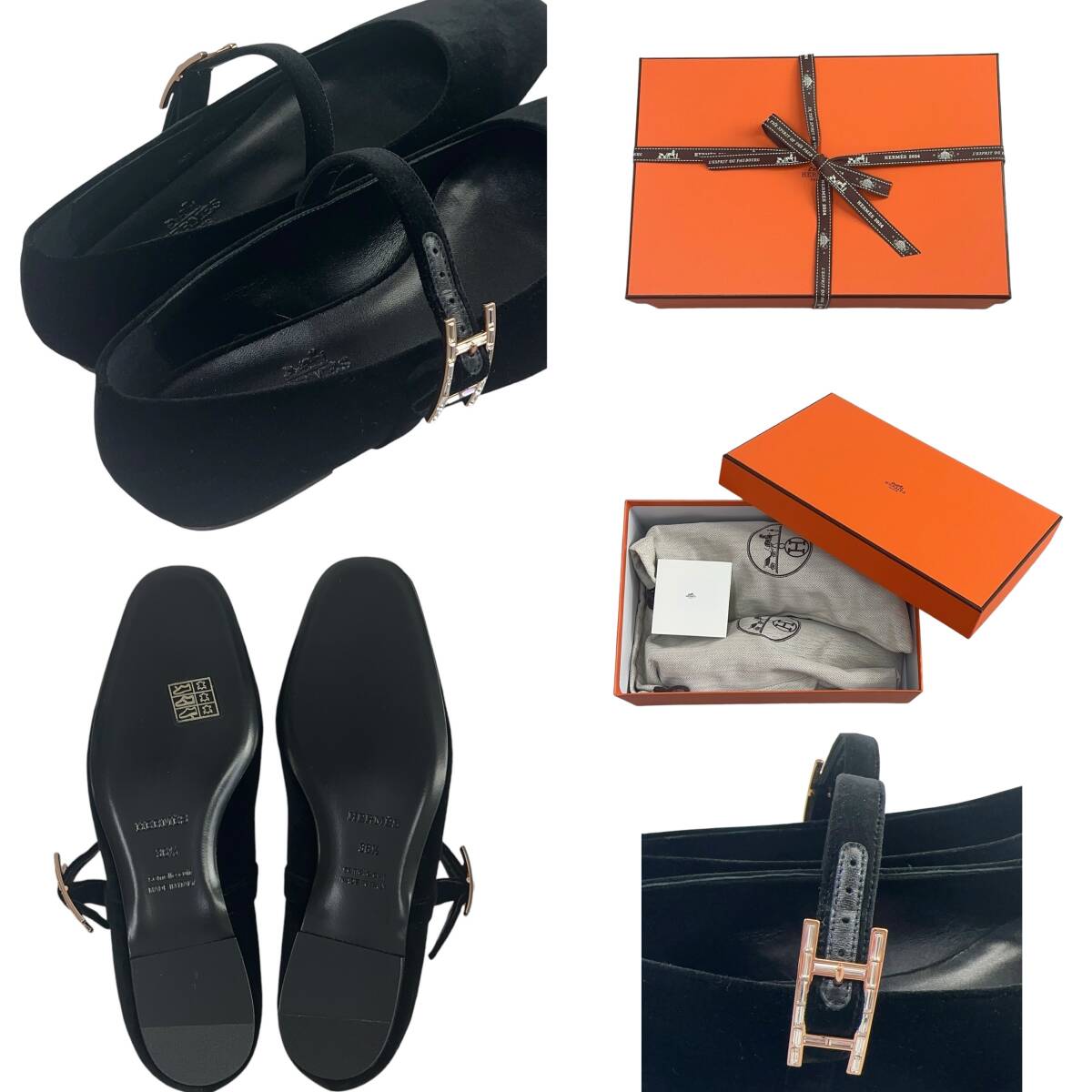 【HERMES】☆シンプルかつ上品☆ バレエシューズ ジェーン ☆上品☆エルメス メリージェーン バレリーナ (HERMES/バレエ